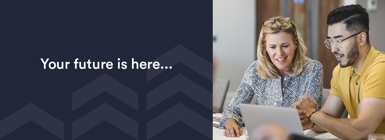 Two people having a conversation on their laptop